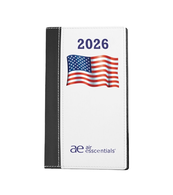 Patriotic Flag Pocket Pal Calendar with Notepad 2026