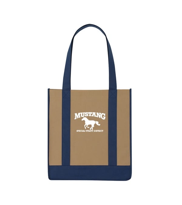 Non Woven Two-Tone Shopper Tote Bag