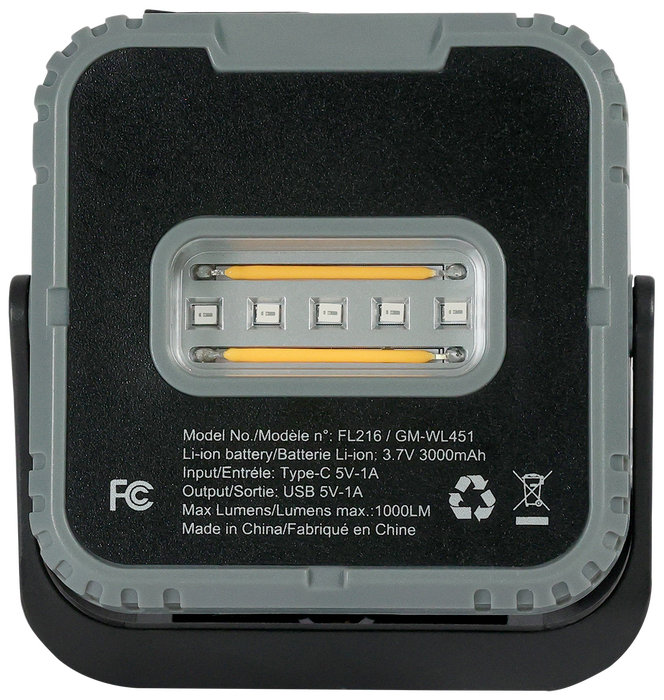 Rechargeable 10W COB/LED Trio Ready Work light