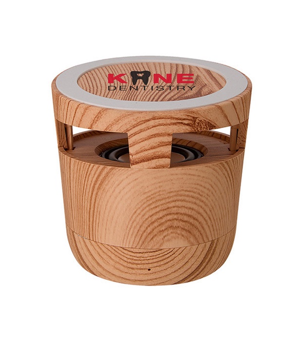 Woodgrain Wireless Charging Pad and Speaker