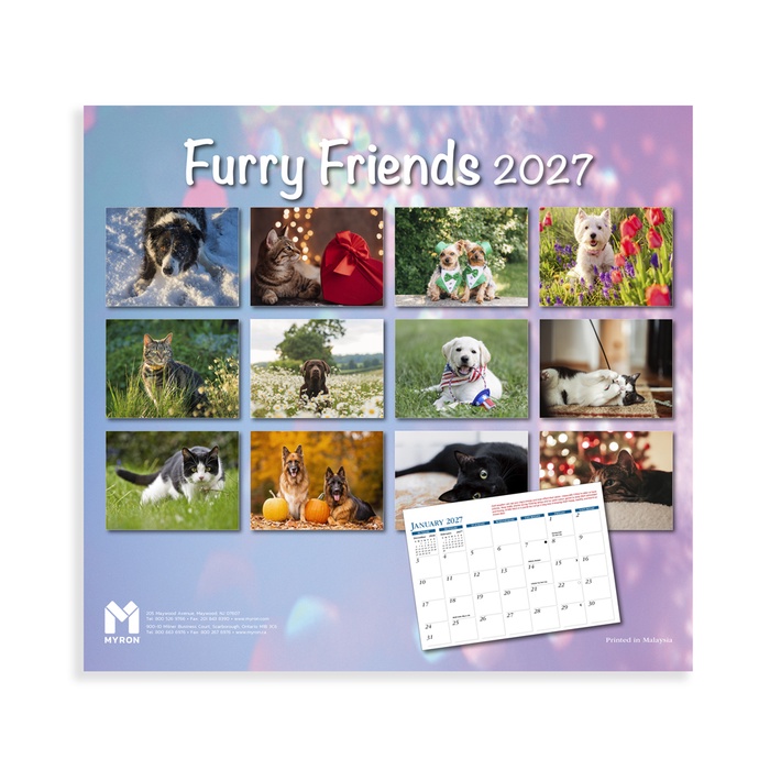 Furry Friends Wall Calendar - 2027