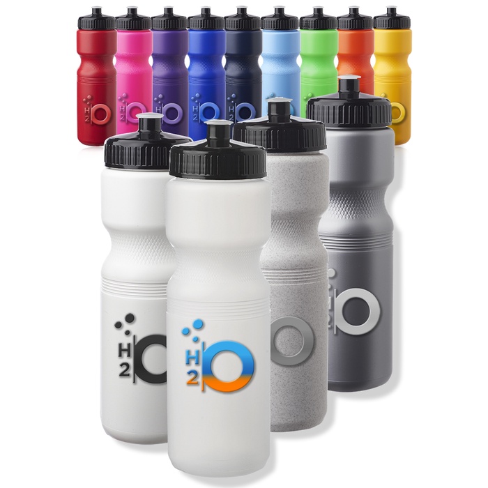 28 oz. Push Cap Plastic Water Bottles