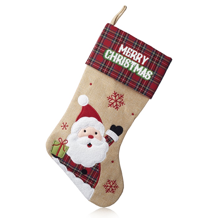 Rustic Santa Christmas Stocking