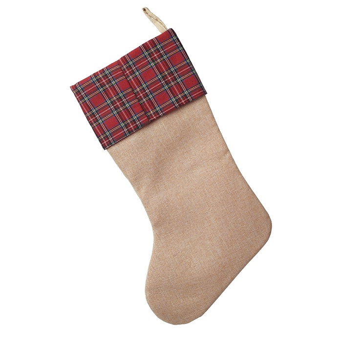 Rustic Santa Christmas Stocking