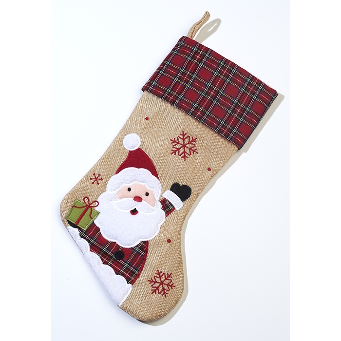 Rustic Santa Christmas Stocking