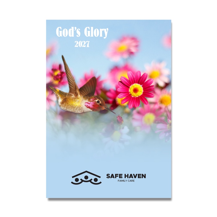 God's Glory Manager Date Log Custom Desk Calendar (KJV) - 2027