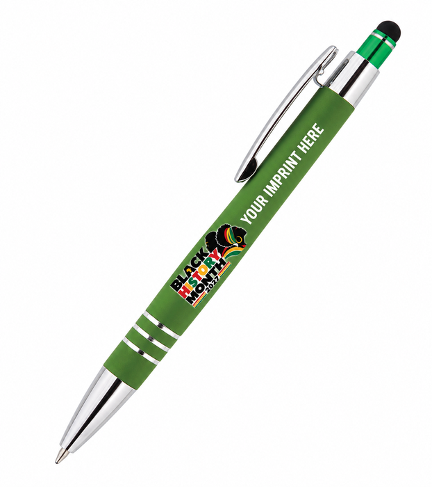 Black History Month Stylus Soft Touch Pen - Full Color