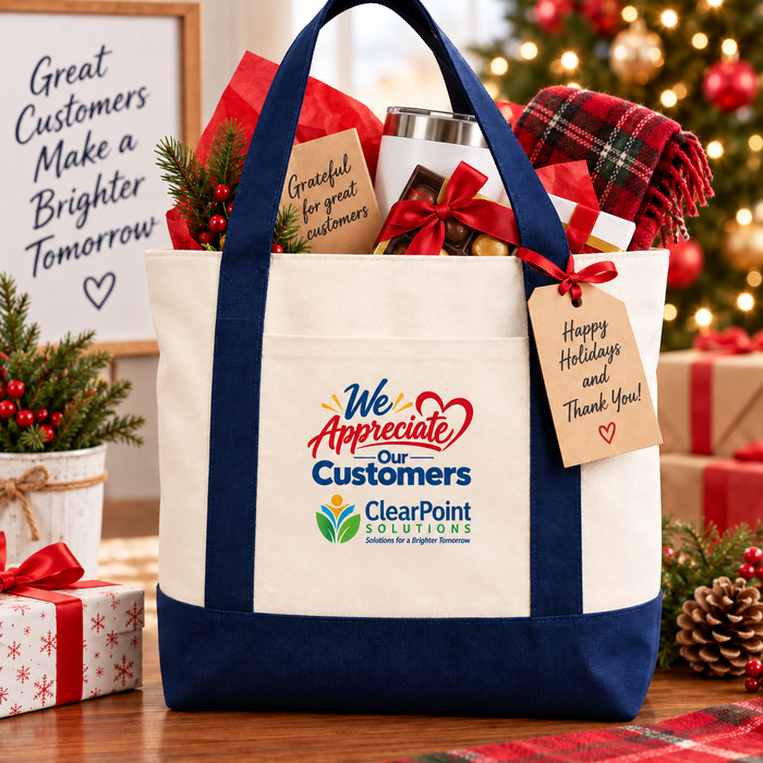 We Appreciate Our Customers Park Slope Tote Bag with Your Full Color Logo