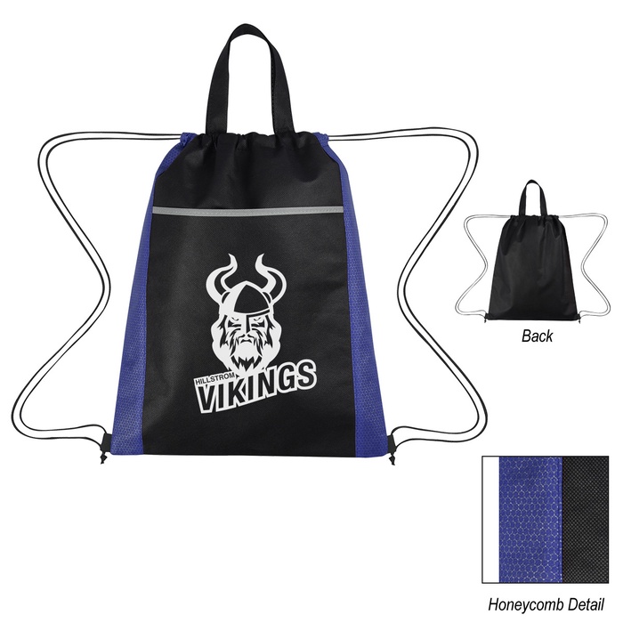 Custom Honeycomb Non-Woven Drawstring Backpacks