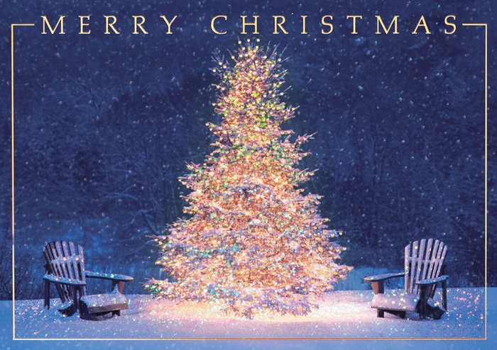 Spectacular Glow Christmas Cards