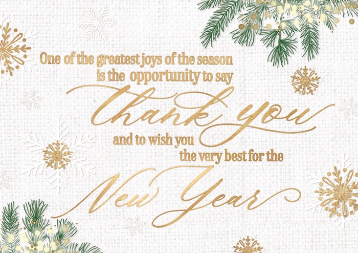 Glistening Gratitude Holiday Cards