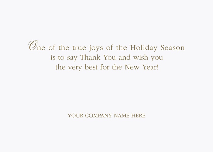 Golden Thanks Holiday Cards