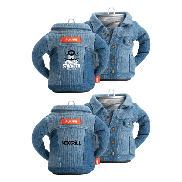 The Denim Can Cooler By Puffin Drinkwear