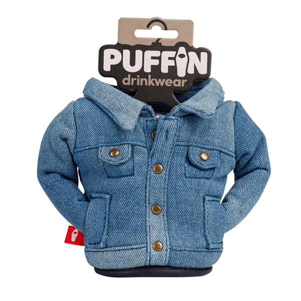 The Denim Can Cooler By Puffin Drinkwear
