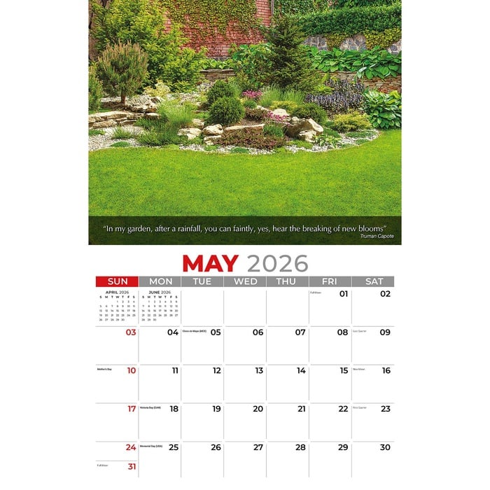 Galleria Wall Calendar 2026 Flowers & Gardens