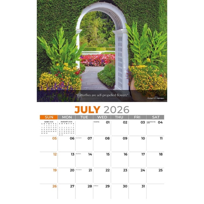 Galleria Wall Calendar 2026 Flowers & Gardens