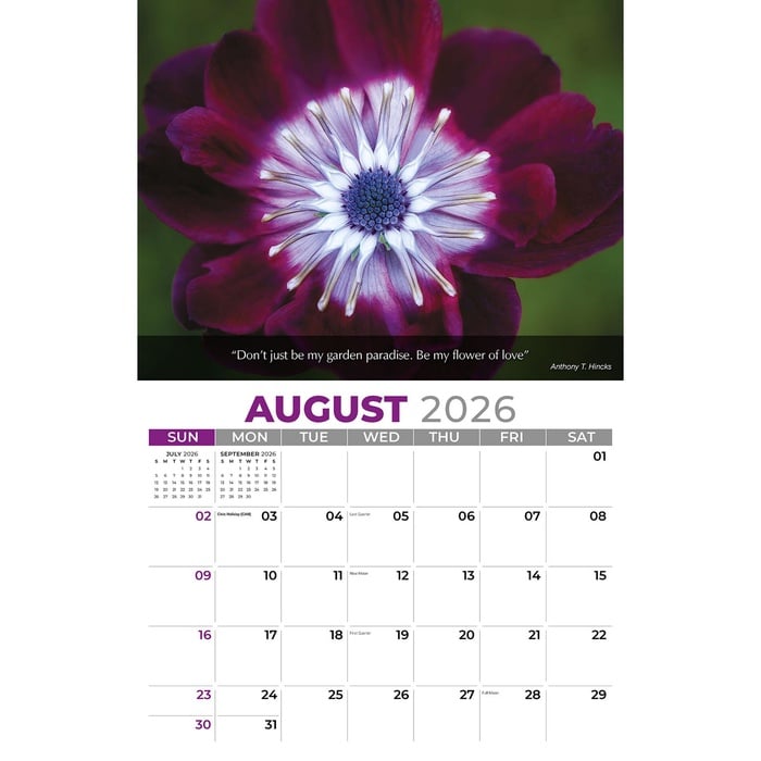 Galleria Wall Calendar 2026 Flowers & Gardens
