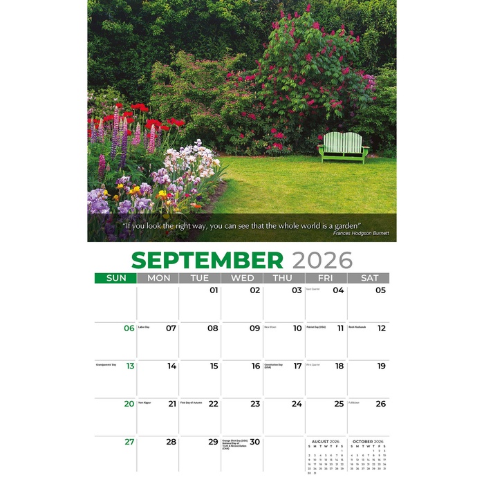Galleria Wall Calendar 2026 Flowers & Gardens