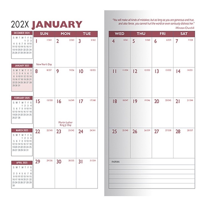 Custom Budget Monthly Desk Planner - 2027