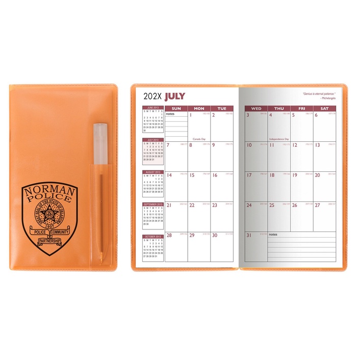 Personalized Monthly Pocket Planners with Pen - 2027