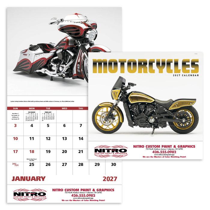 Good Value™ Motorcycles - Stapled Calendar