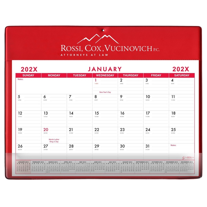 Custom Super Economy Calendar Pads - 2027