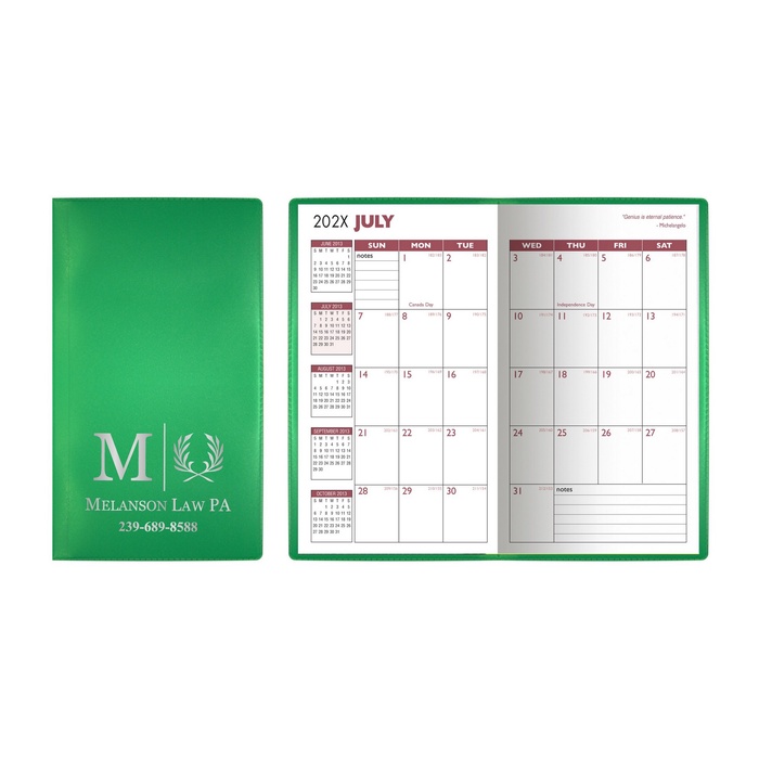 Monthly Pocket Planner with Custom Translucent Cover - 2027