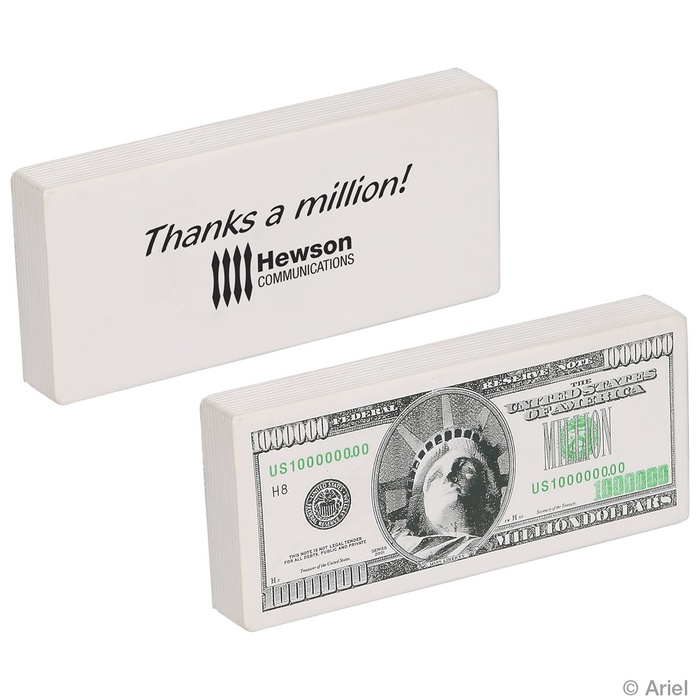 Imprinted Million Dollar Bill Stress Balls