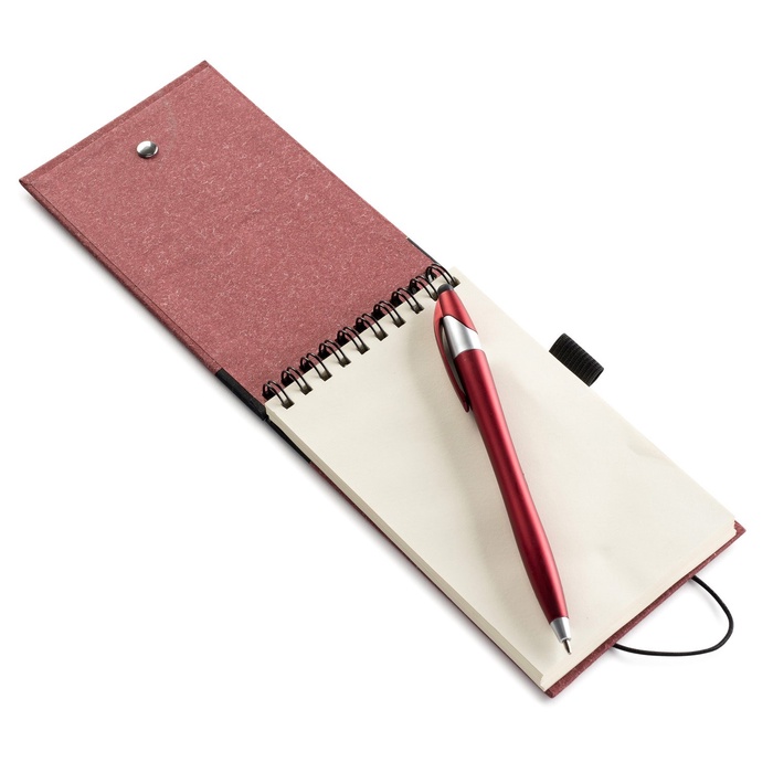 Jot & Go 3.75 x 5.75 Cardboard Spiral Journal with Pen - Colors