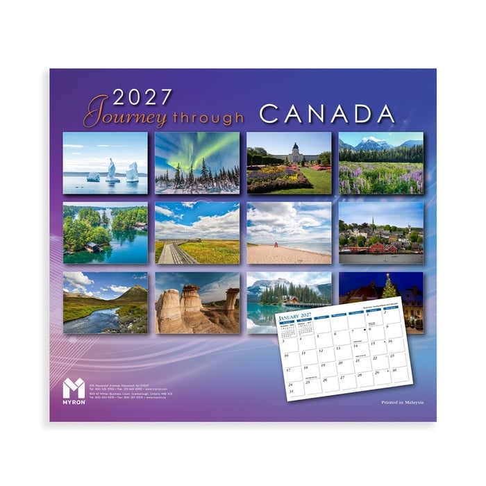 Journey Through Canada Custom Wall Calendar - 2027