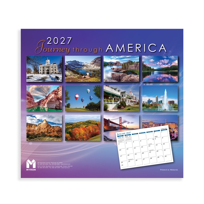 Journey Through America Custom Wall Calendar - 2027