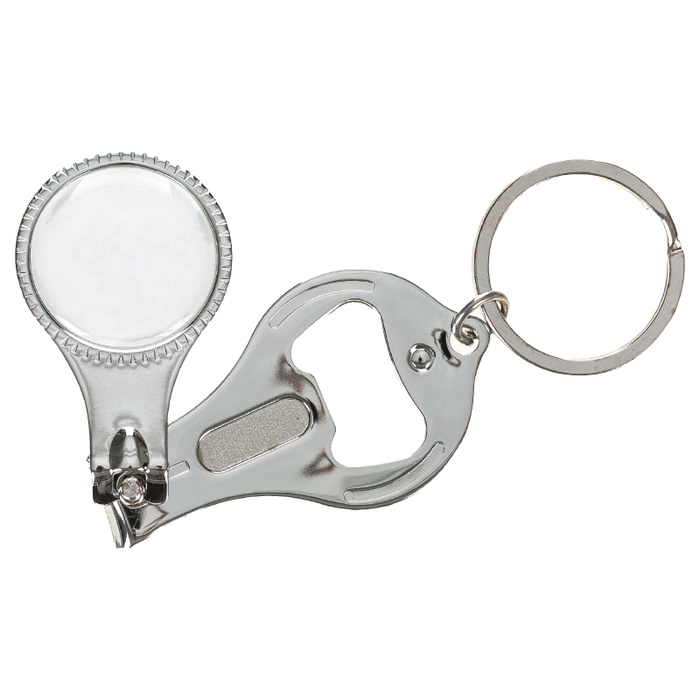 Round Nail Clipper w/ Bottle Opener Keyring