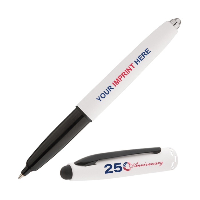 America 250 Anniversary Keeper Soft Touch Triple Function Pen with Light & Stylus -Full Color