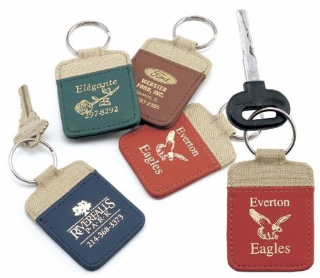 Khaki Nylon Promotional Key Tags