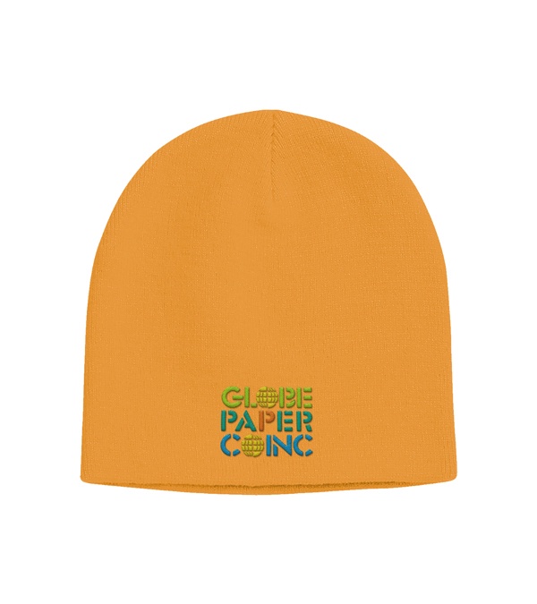 Knit Beanie Cap-Embroidered