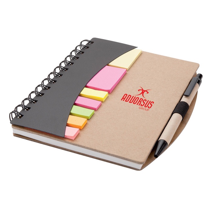 Broome Junior Notebook with Pen, Flags & Sticky Notes