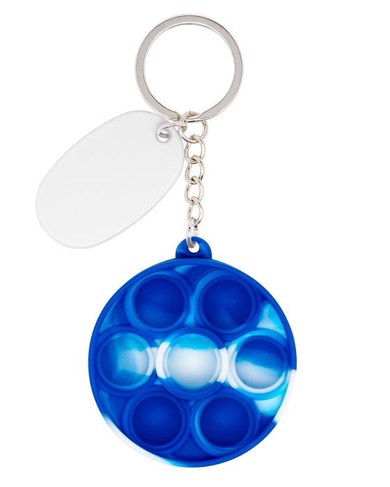 Push Pop Bubble Round Fidget Sensory Keychain