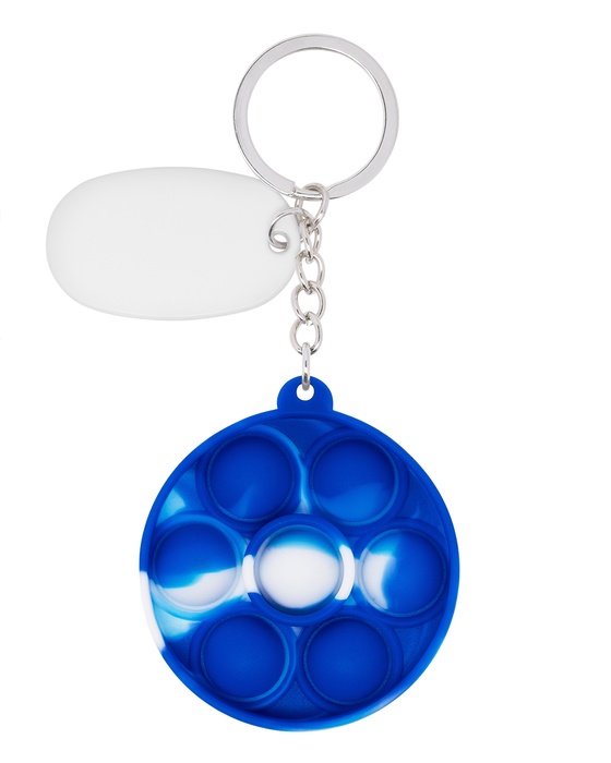 Push Pop Bubble Round Fidget Sensory Keychain