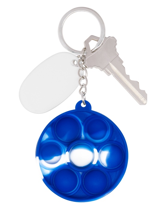 Push Pop Bubble Round Fidget Sensory Keychain