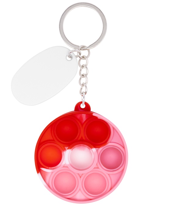 Push Pop Bubble Round Fidget Sensory Keychain