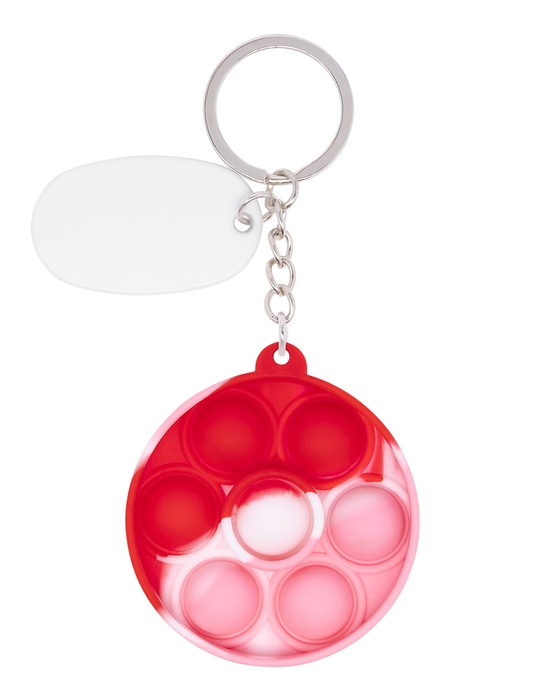 Push Pop Bubble Round Fidget Sensory Keychain