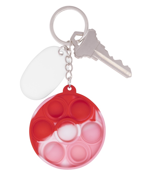 Push Pop Bubble Round Fidget Sensory Keychain