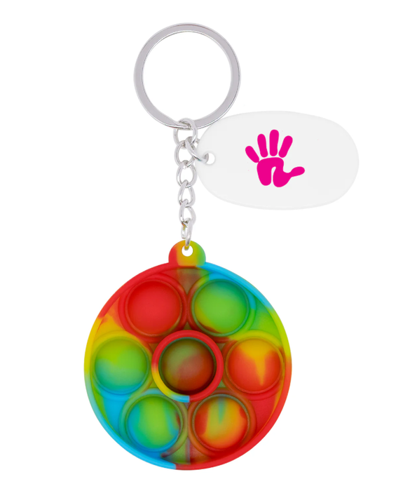 Push Pop Bubble Round Fidget Sensory Keychain