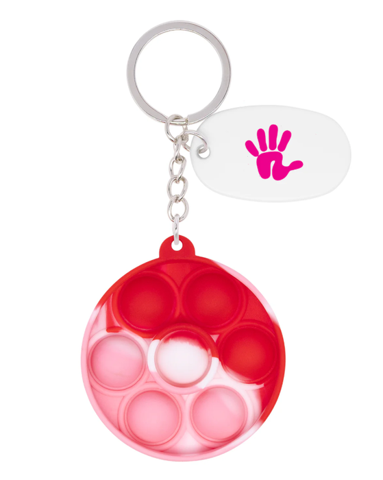 Push Pop Bubble Round Fidget Sensory Keychain