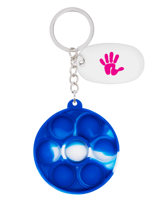 Push Pop Bubble Round Fidget Sensory Keychain