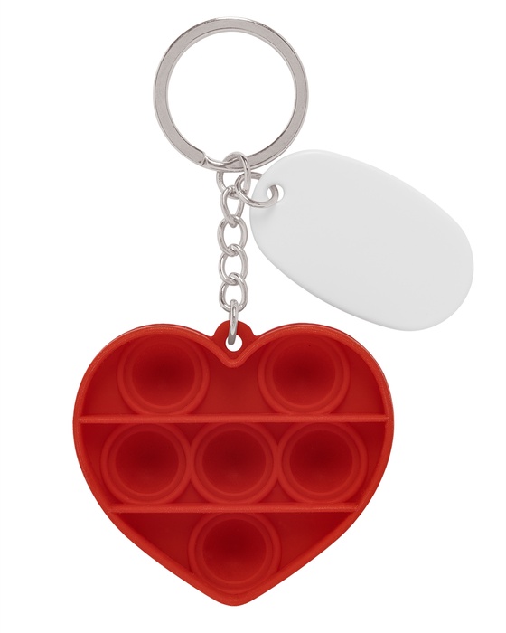 Push Pop Bubble Heart Fidget Sensory Keychain