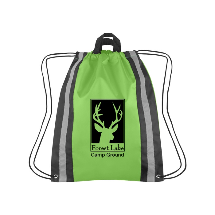 Large Reflective Custom Drawstring Backpacks
