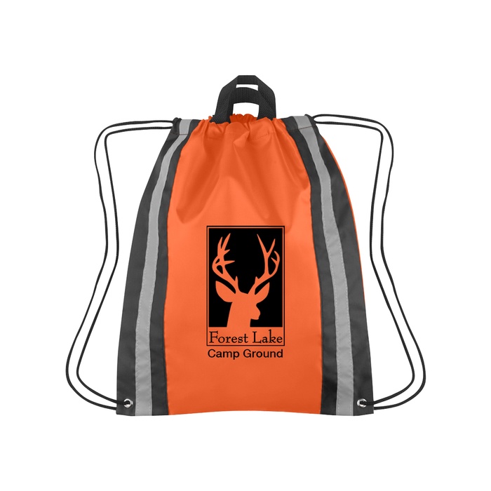 Large Reflective Custom Drawstring Backpacks