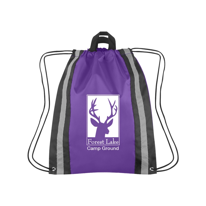 Large Reflective Custom Drawstring Backpacks