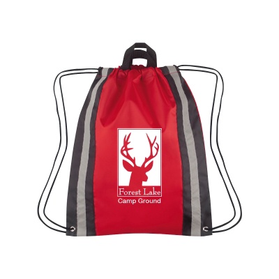 Large Reflective Custom Drawstring Backpacks